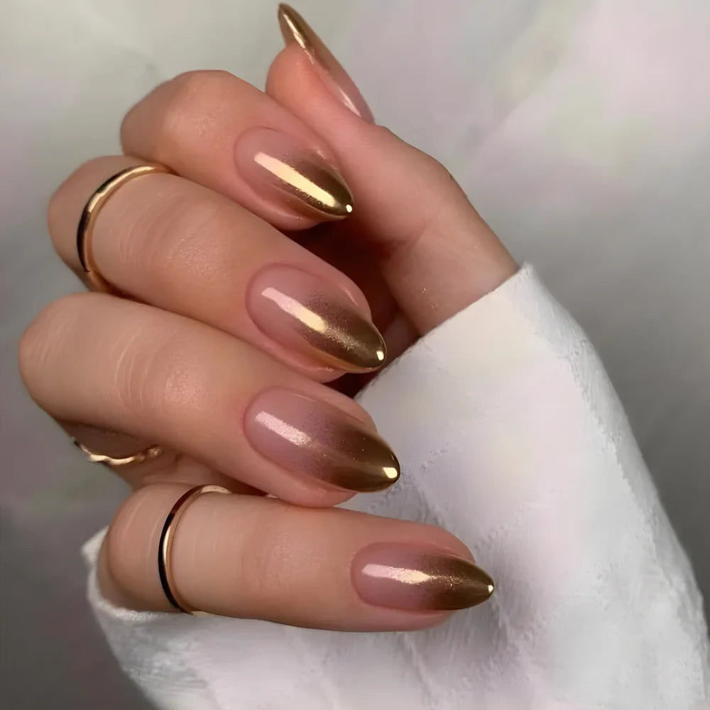 Wine Red Glam Almond Nails