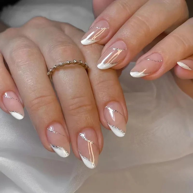 Wine Red Glam Almond Nails