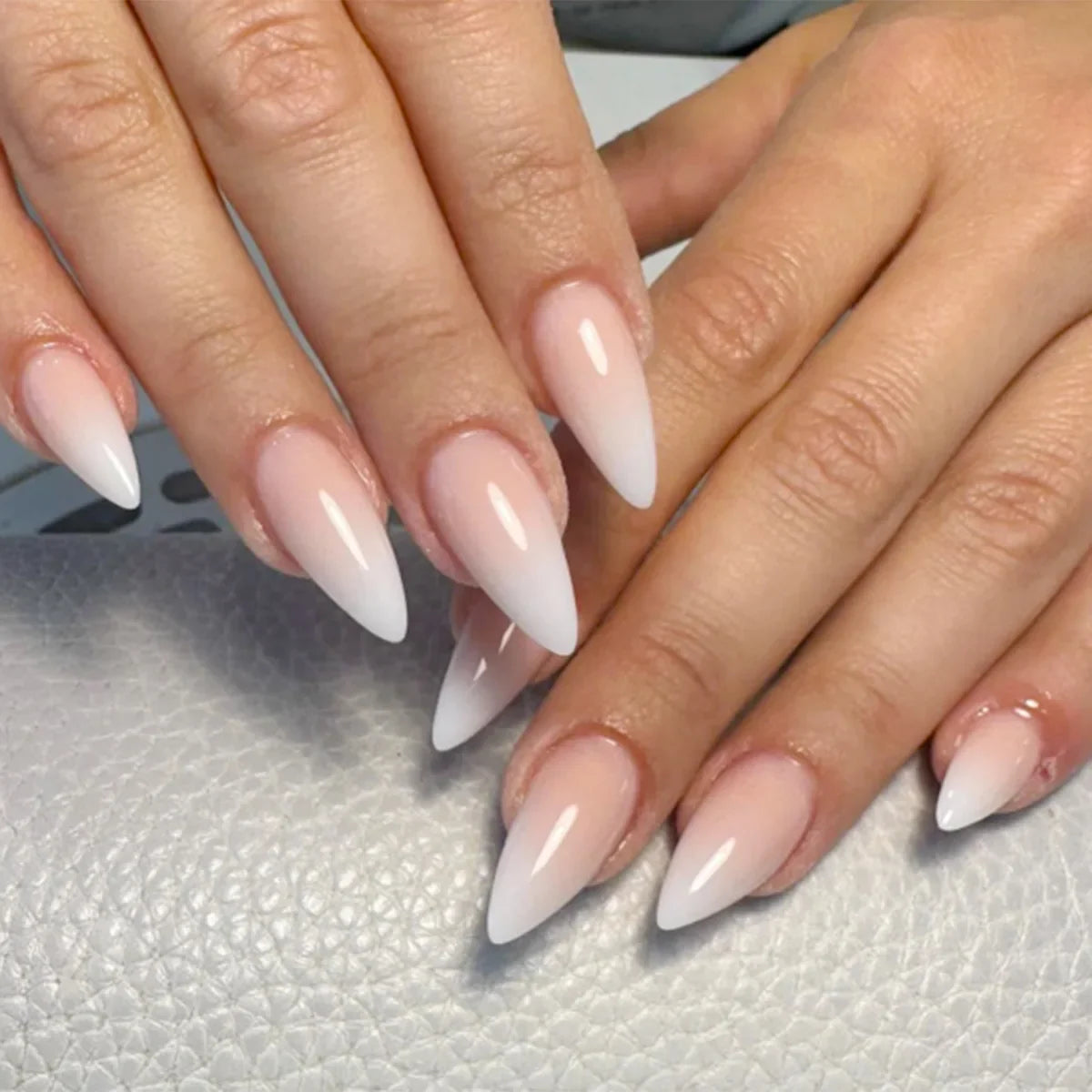 Wine Red Glam Almond Nails