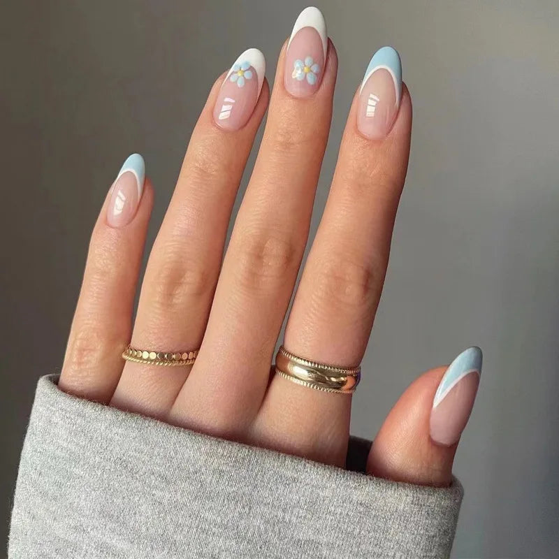 Wine Red Glam Almond Nails