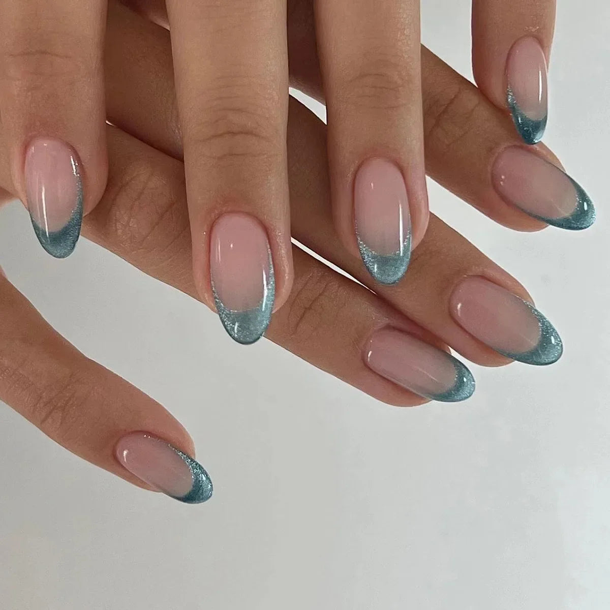 Wine Red Glam Almond Nails