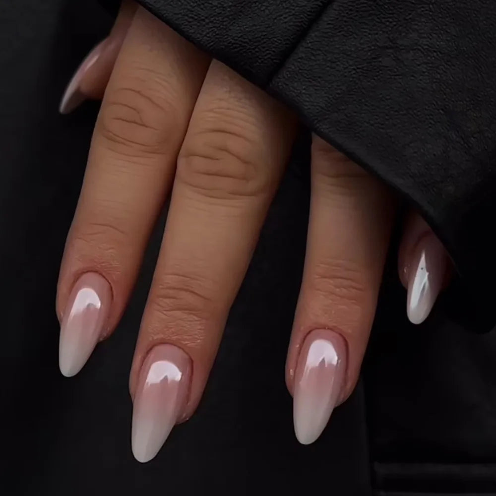Wine Red Glam Almond Nails