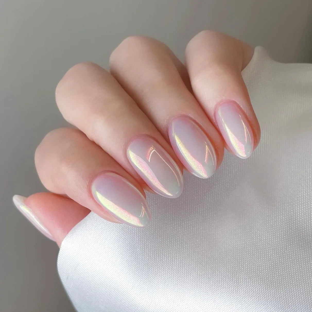 Wine Red Glam Almond Nails