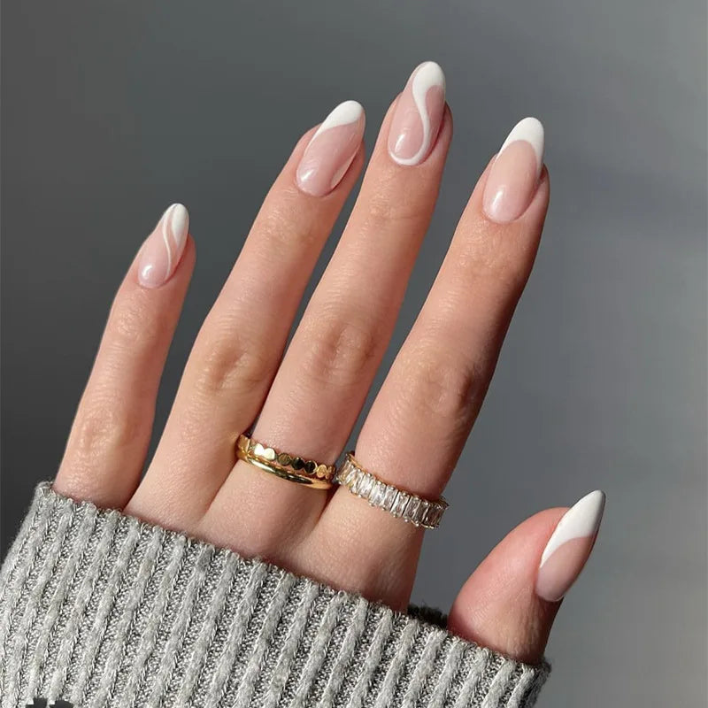 Wine Red Glam Almond Nails