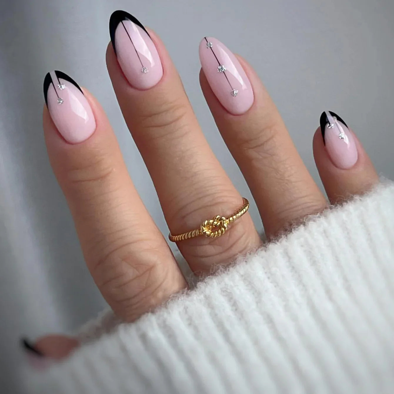 Wine Red Glam Almond Nails