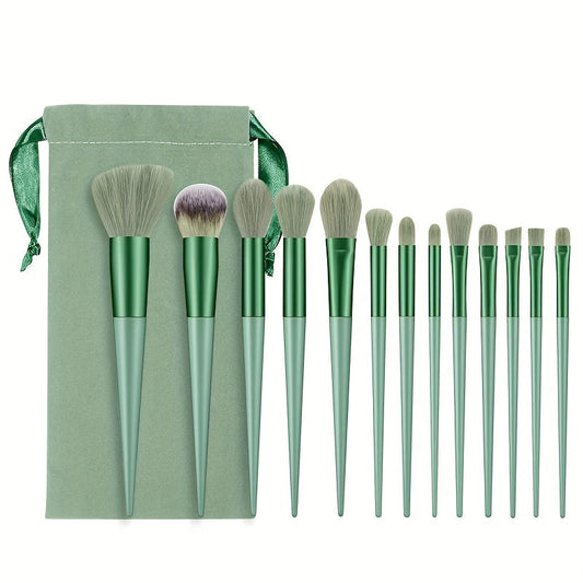 Green Makeup Brush set