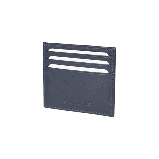 RB12016D | Credit Card Holder in Genuine Full-Grain Leather with a Light Grain. Blue. RFID Protection. Dimensions: 10 x 8 x 0.5 cm. Packaging: Gift Box with Lid/Bottom-0